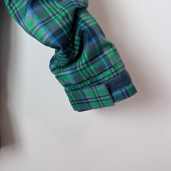 Like New Burton Green and Blue Plaid Kids Jacket - Picture 8 of 9